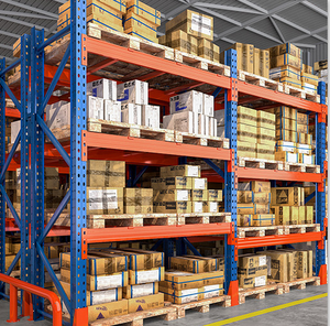 Industrial Heavy Duty Push-Back Pallet Racking System