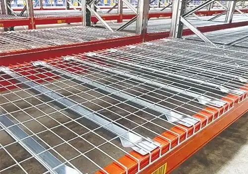 Galvanized wire mesh decking and pallet rack accessories