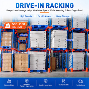 High Density Pallet Racking Back To Back Double Row Pallet Rack Halve Aisle Space Storage